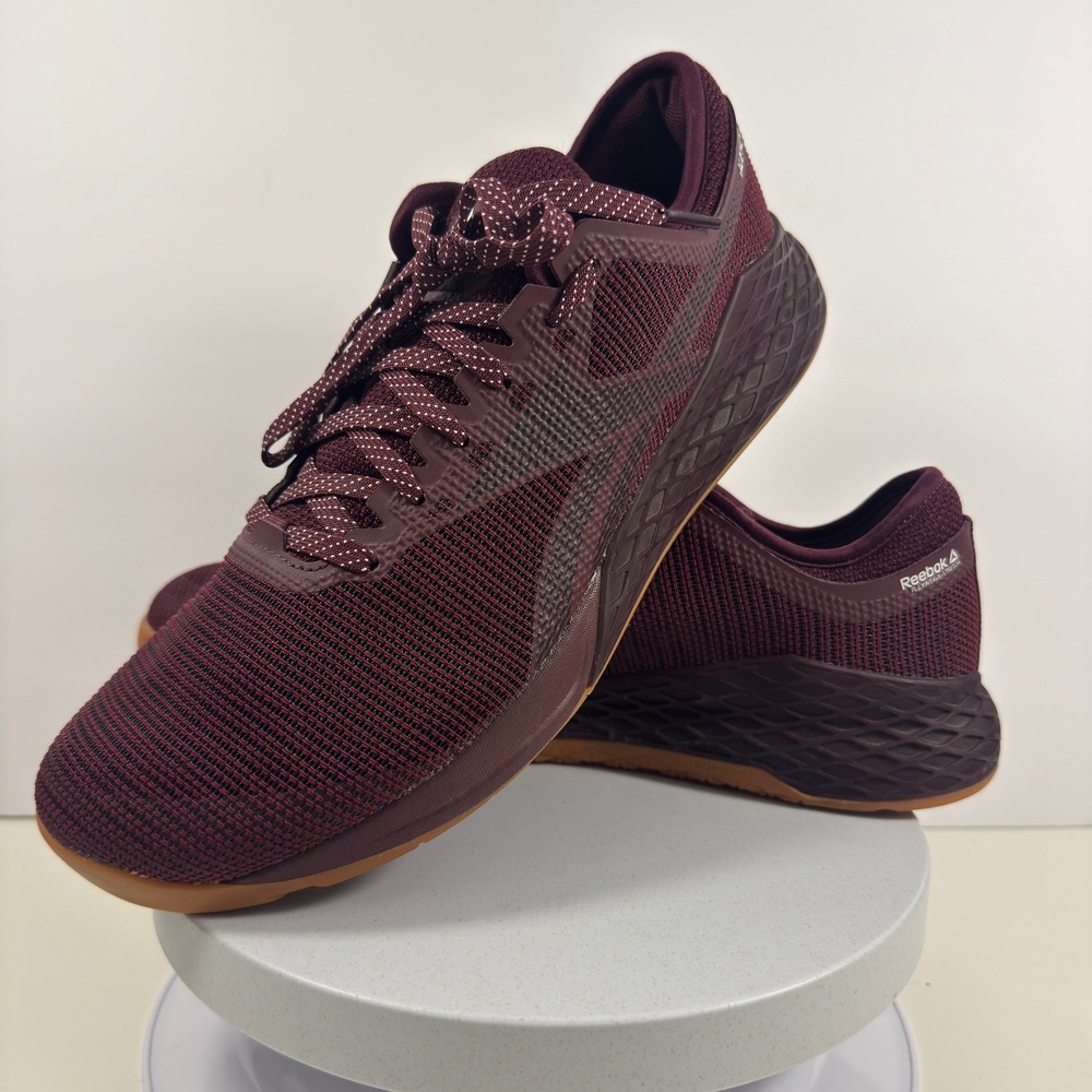 Reebok Nano Training Shoes Burgundy Mesh CrossFit Athletic Sneakers Size 13